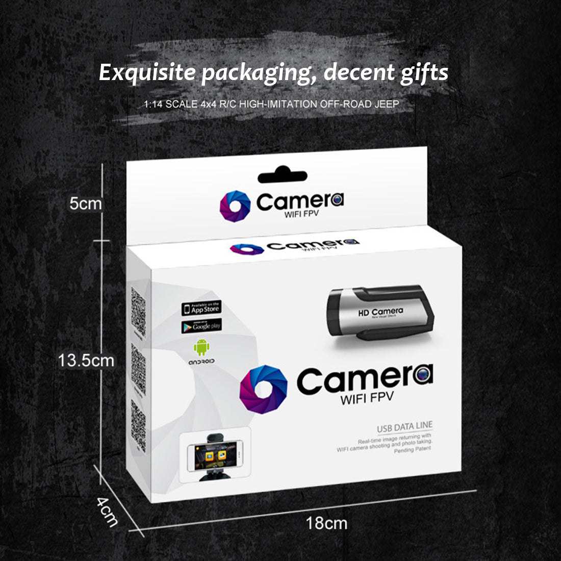 SUBOTECH BG1522 1:14 2.4G Electric RC Car 4WD 15+KM/H Off-road Vehicle Crawler with LED Headlight WIFI Camera - RTR