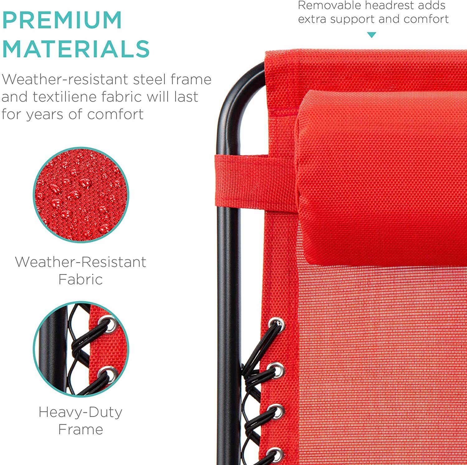 Set of 2 Adjustable Steel Mesh Zero Gravity Lounge Chair Recliners w/Pillows and Cup Holder Trays