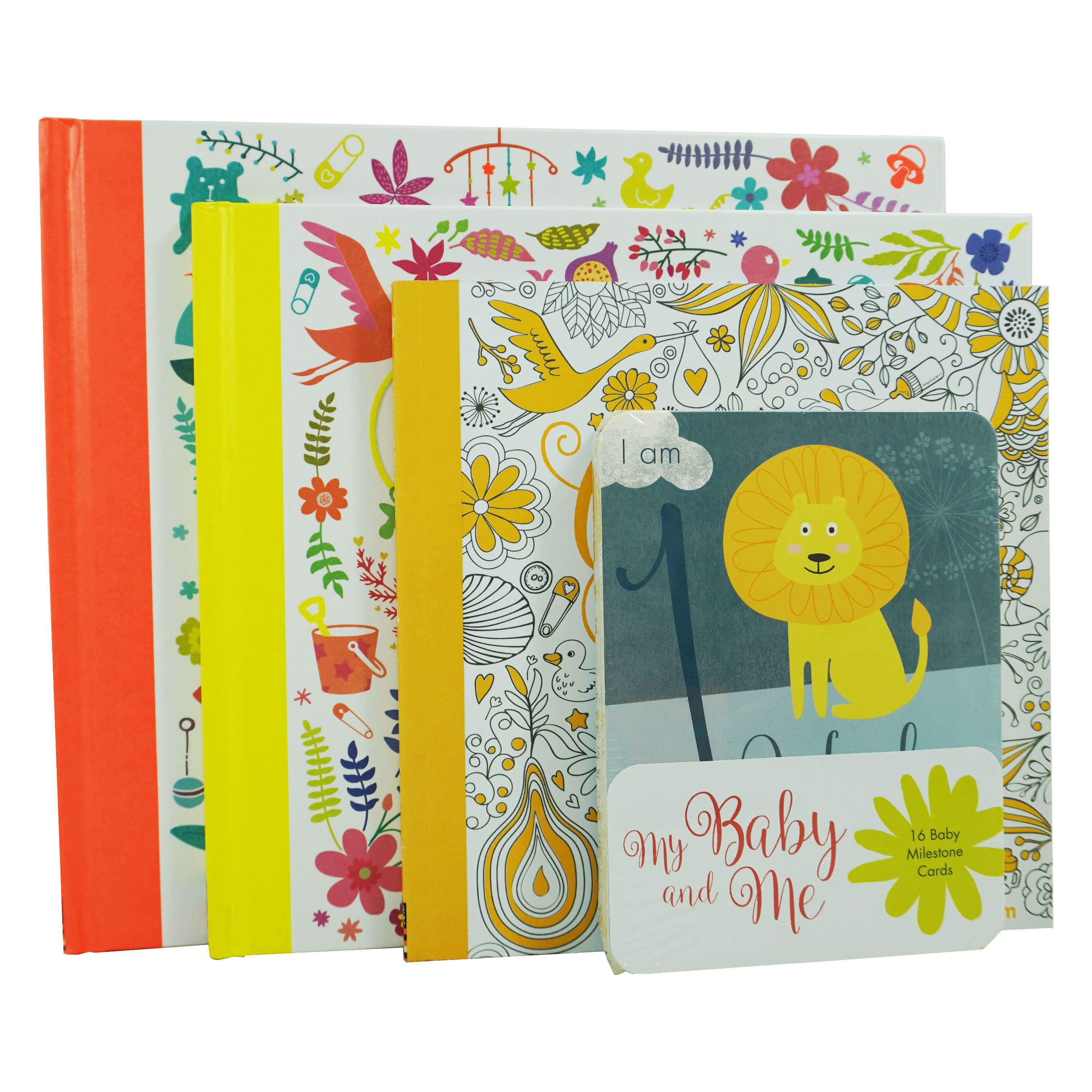 My Baby and Me Baby Recorder 3 Books Gift Box Set with 16 Milestone Cards - Ages 0-5 - Hardback/Paperback