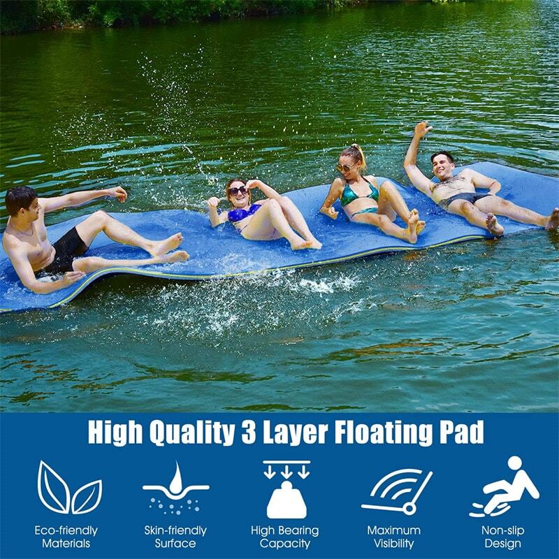 12' x 6' 3 Layer Tear-Resistant XPE Foam Floating Water Pad