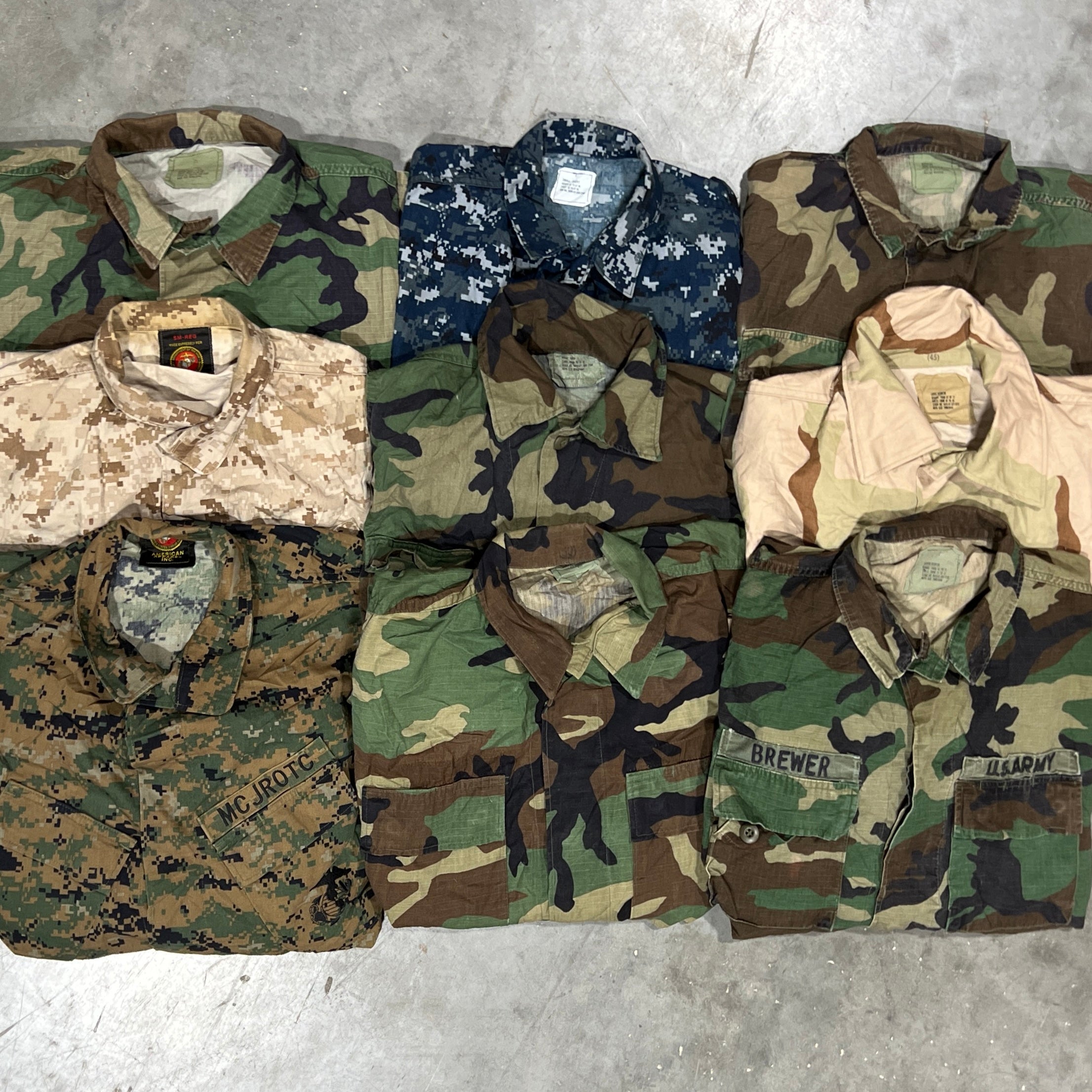 100lb Army Camo Shirts Bale