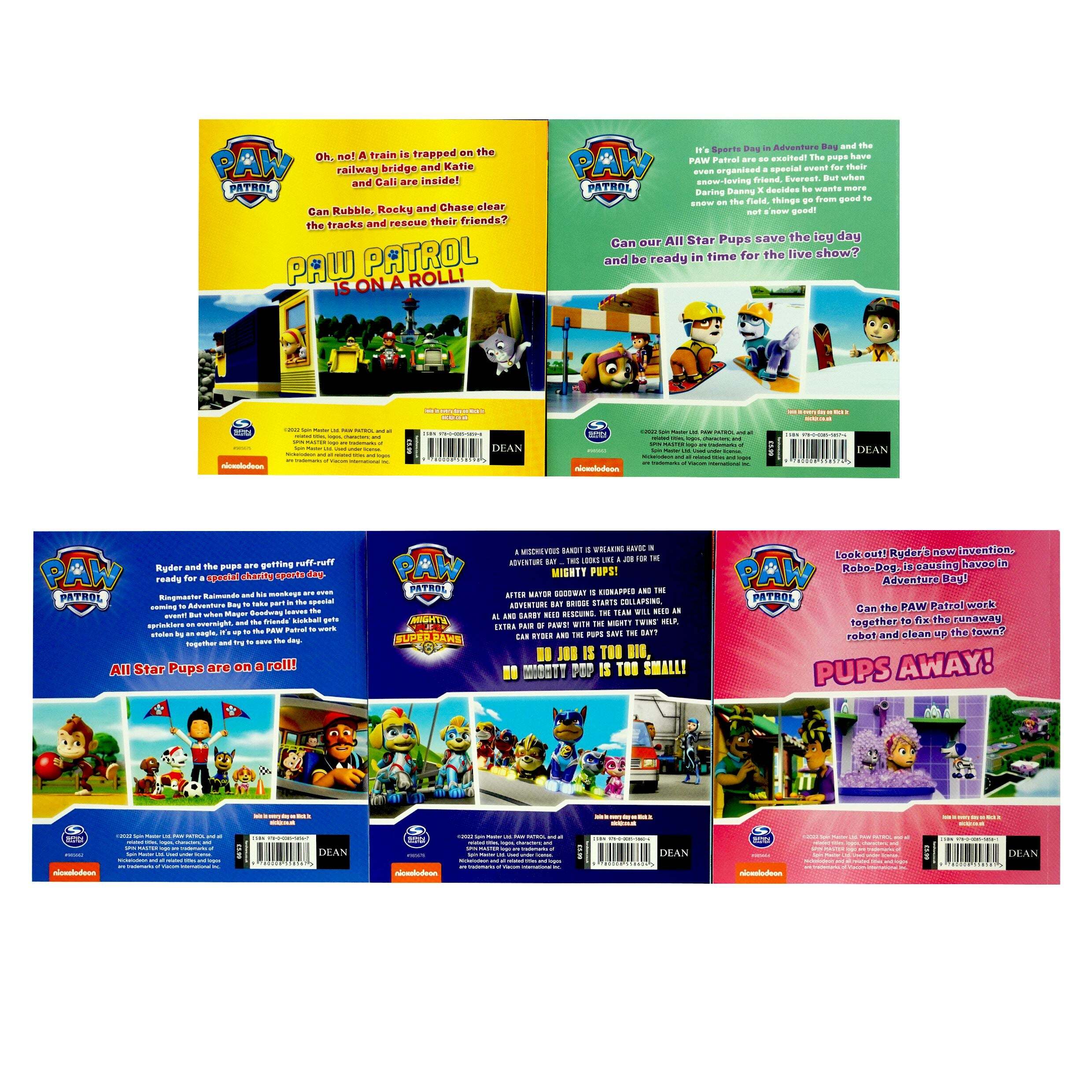 Nickelodeon PAW Patrol Pups Collection 5 Books Set - Ages 2-5 - Paperback