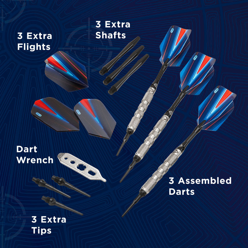 Viper Sidewinder Darts 80% Tungsten Soft Tip Darts Knurled Barrel 18 Grams
