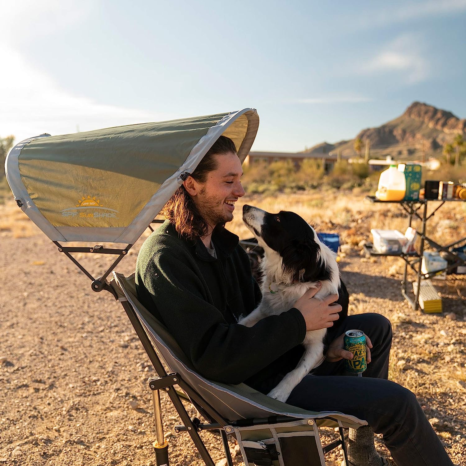Outdoor Freestyle Rocker Portable Rocking Chair & Outdoor Camping Chair, ergonomic Nylon, Indigo Blue