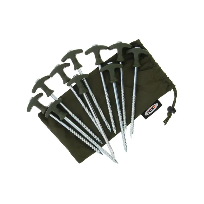 NGT Bivvy Pegs in Case