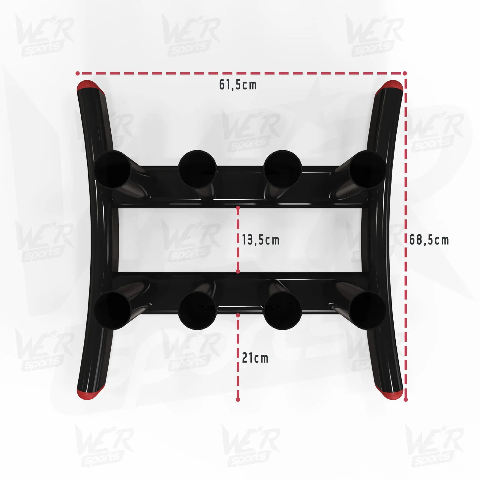 Olympic Bar Floor Stand Holds 9 Bars Barbell Curlbar Gym Weight Rack