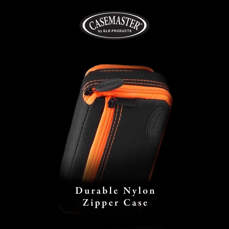 Casemaster Plazma Plus Dart Case Black with Orange Trim and Phone Pocket