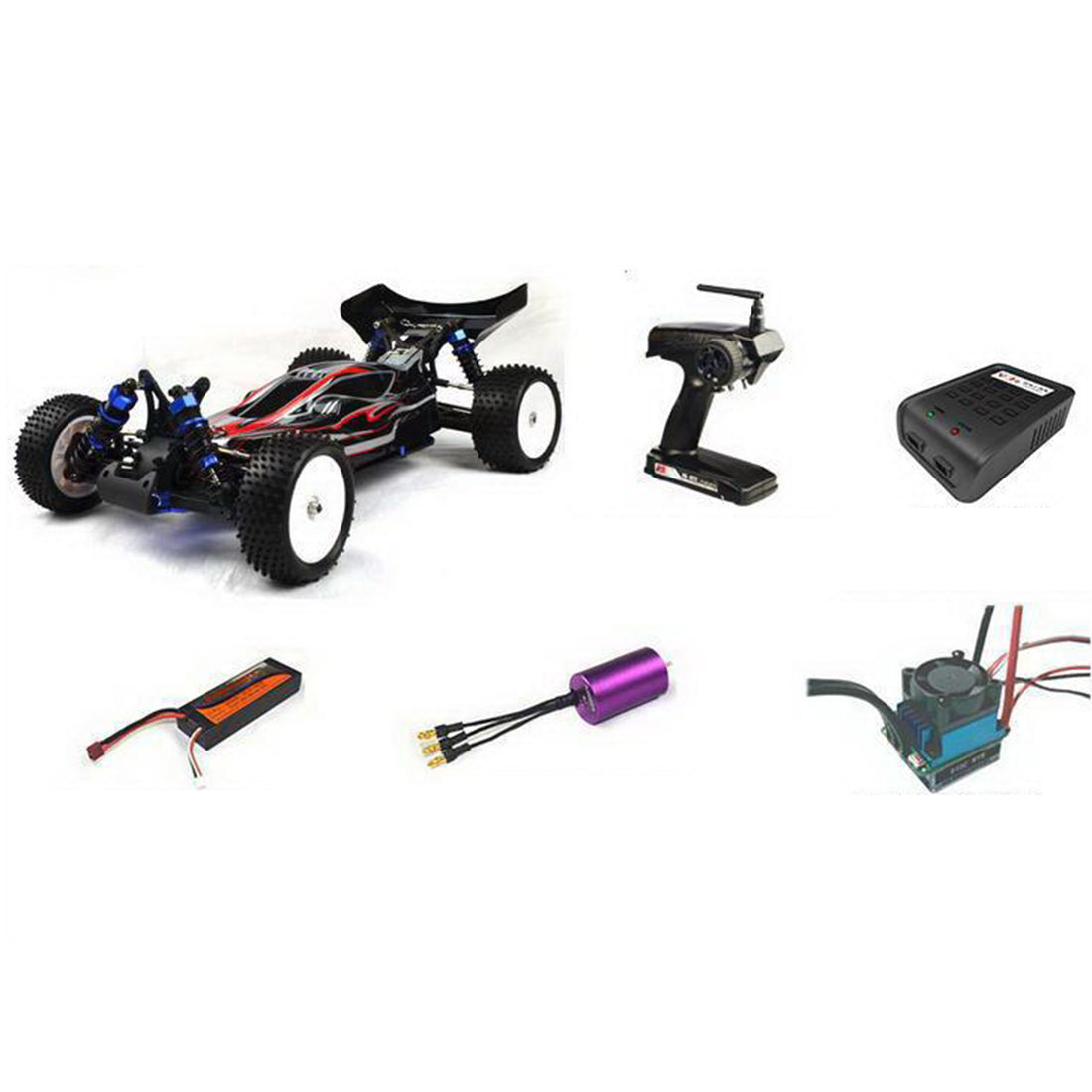 VRX RH1017PR 1/10 Scale 4WD Brushless Off-road Vehicle High Speed 2.4G RC Car with 60A ESC and 3650 Motor - RTR Version