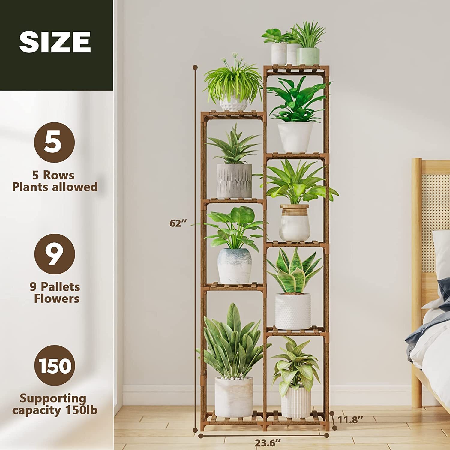 Plant stand indoor plant stand wooden outdoor multi-layer plant stand