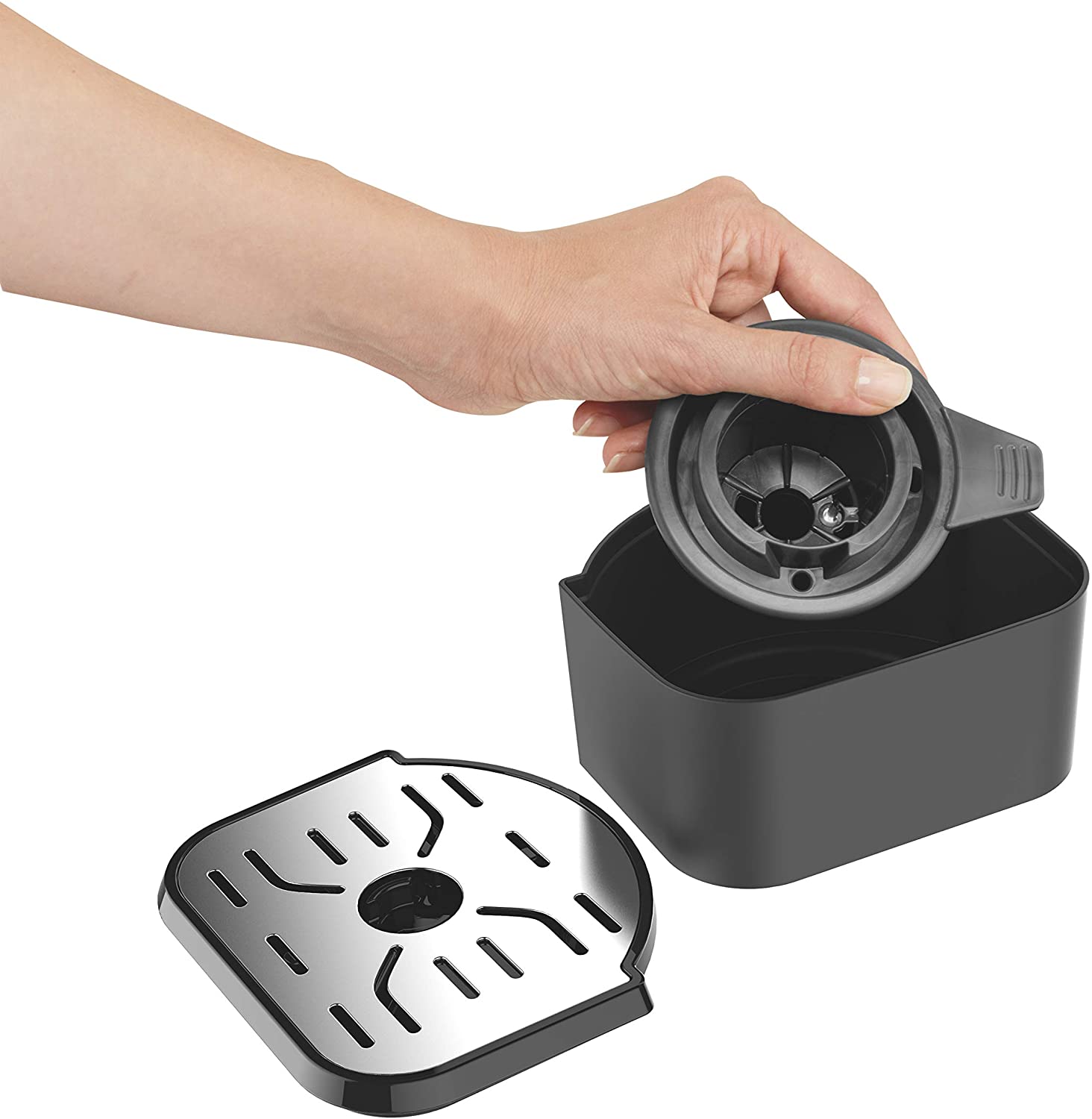 Hamilton Beach 49976 FlexBrew Trio 2-Way Coffee Maker, Compatible with K-Cup Pods or Grounds, Combo, Single Serve & Full 12c Pot, Black