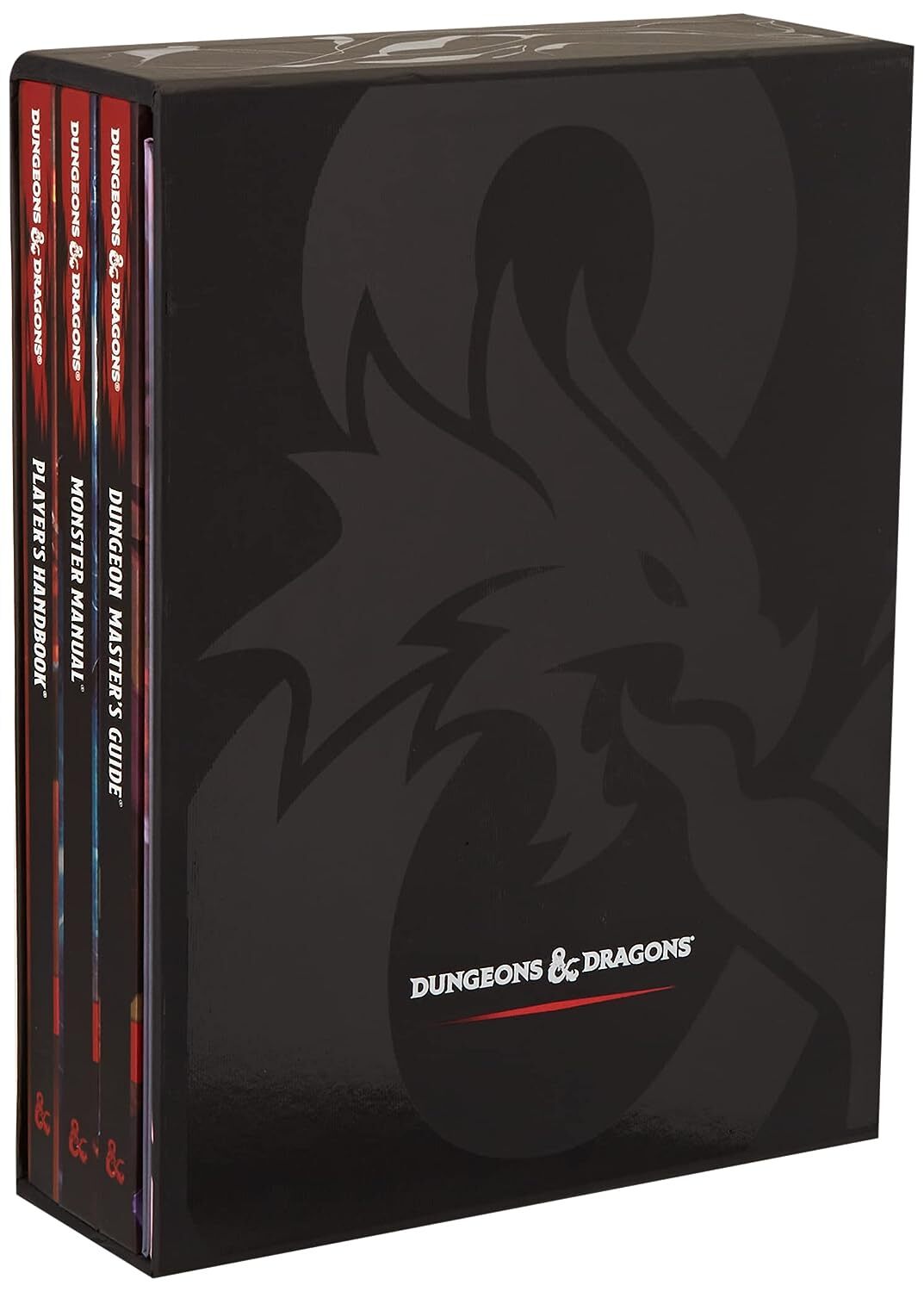 Dungeons & Dragons Core Rulebooks Gift Set (Special Foil Covers Edition with Slipcase, Player's Handbook, Dungeon Master's Guide, Monster Manual, DM Screen) Hardcover