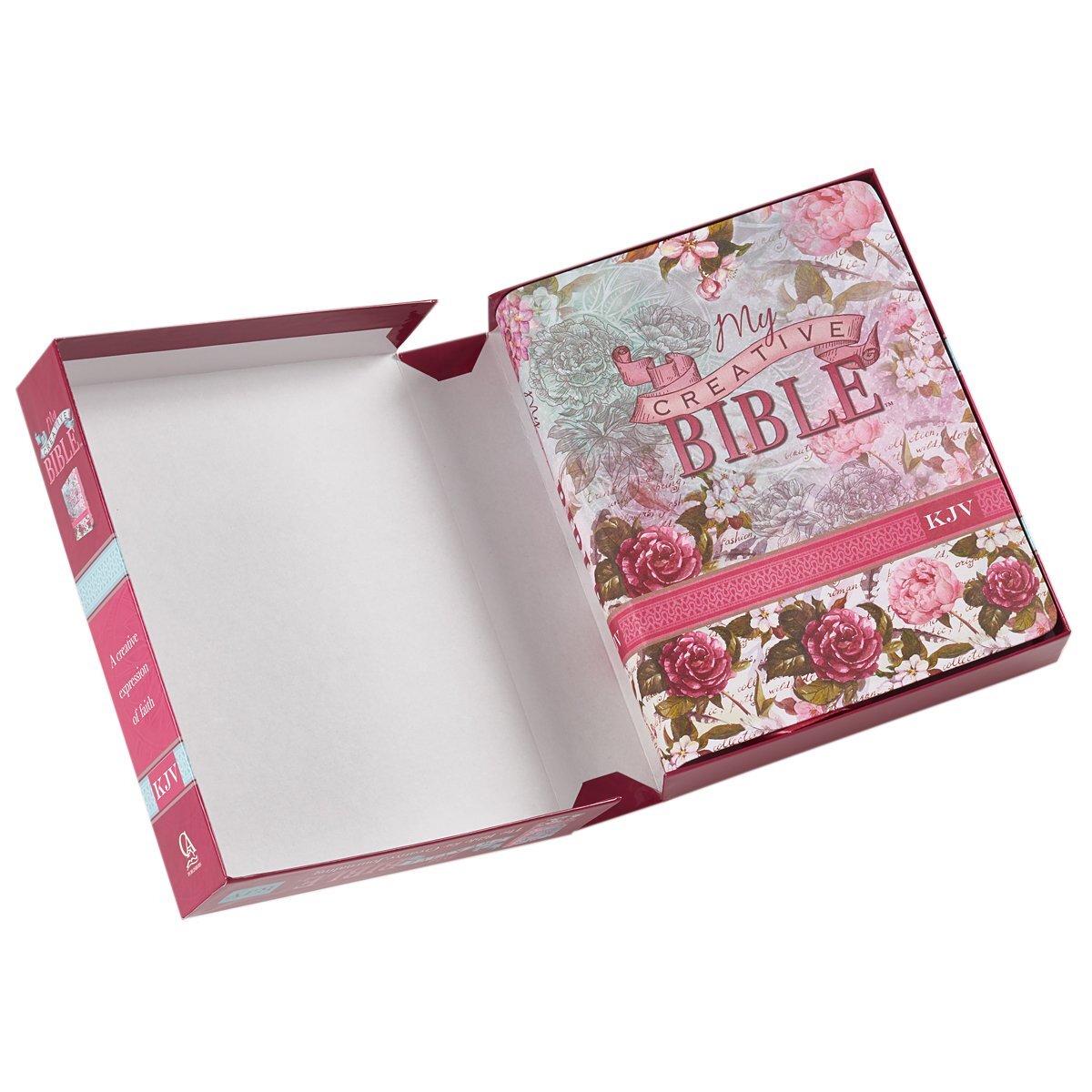 KJV Holy Bible, My Creative Bible, Faux Leather Flexcover - Ribbon Marker, King James Version, Pink Floral Flexibound – April 11, 2016
