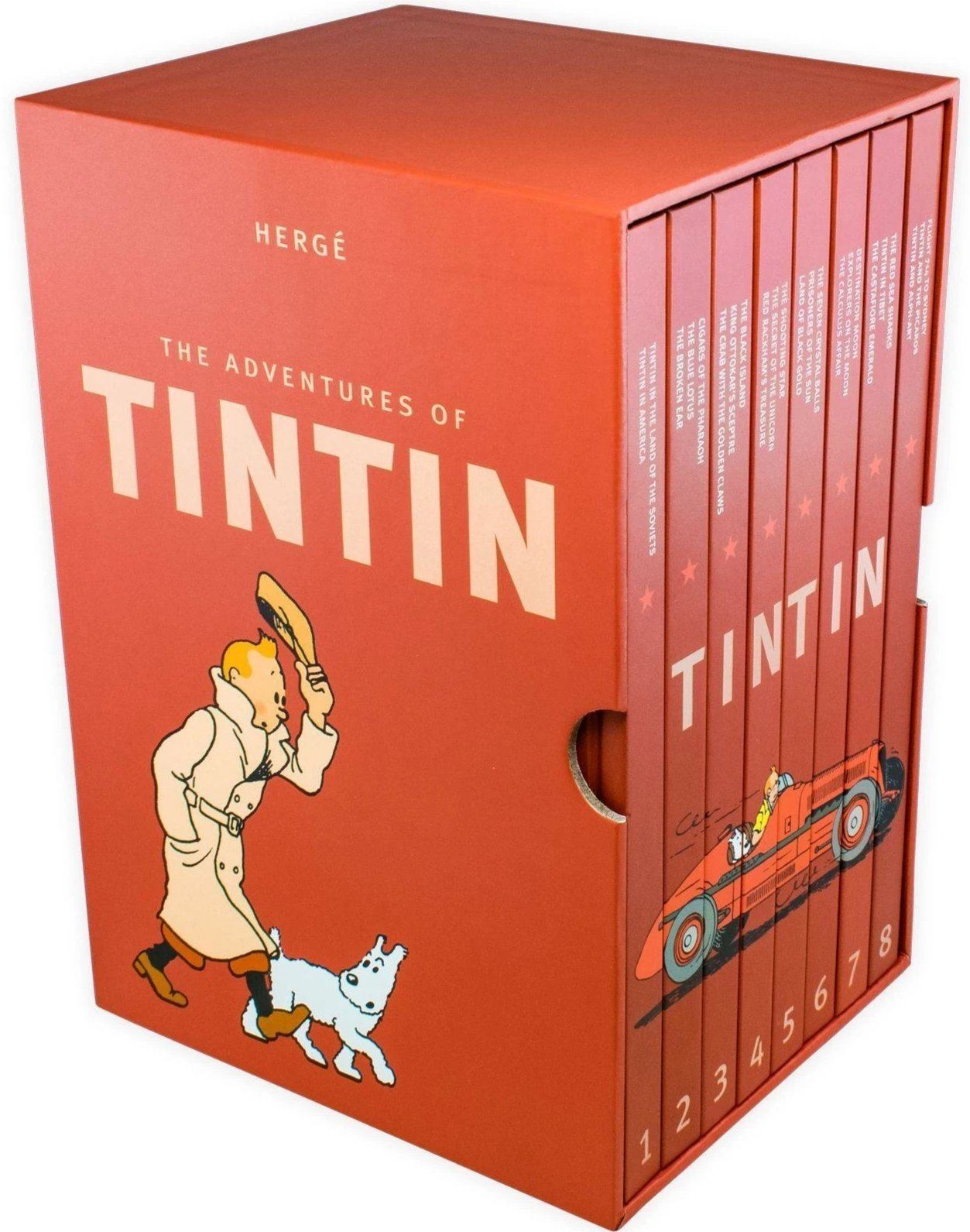 The Adventures of Tintin by Herg��: Compact Edition 8 Books Box Set - Ages 7+ - Hardback