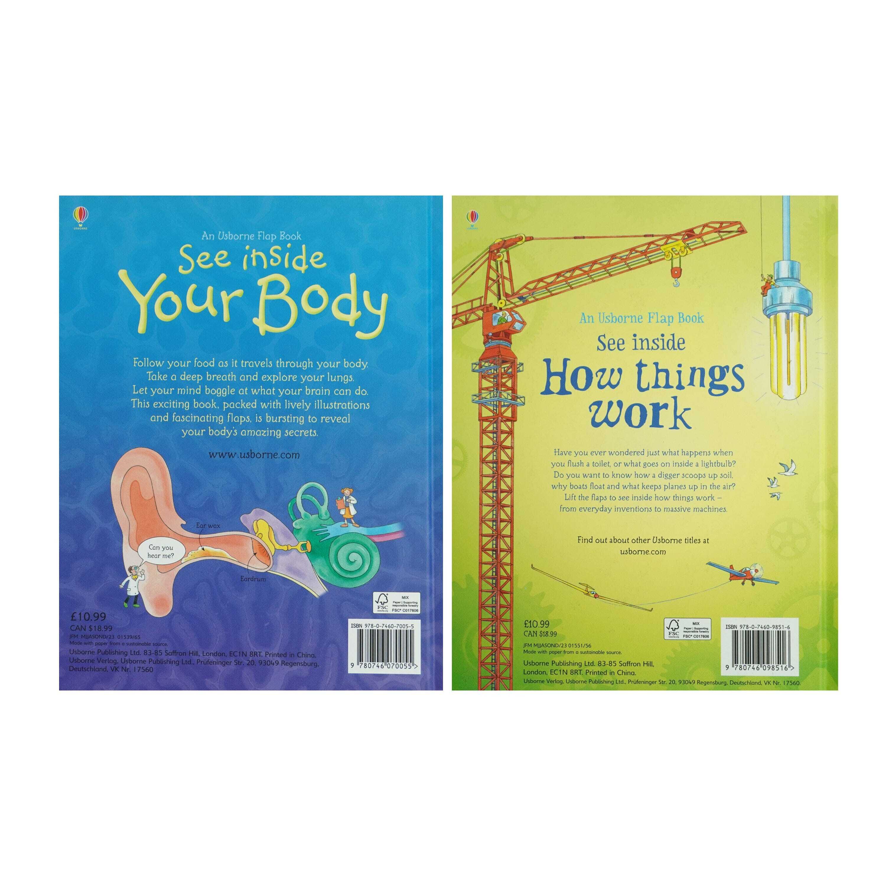 An Usborne Flap Book See Inside Series 2 Books Set - Ages 6+ - Board Book