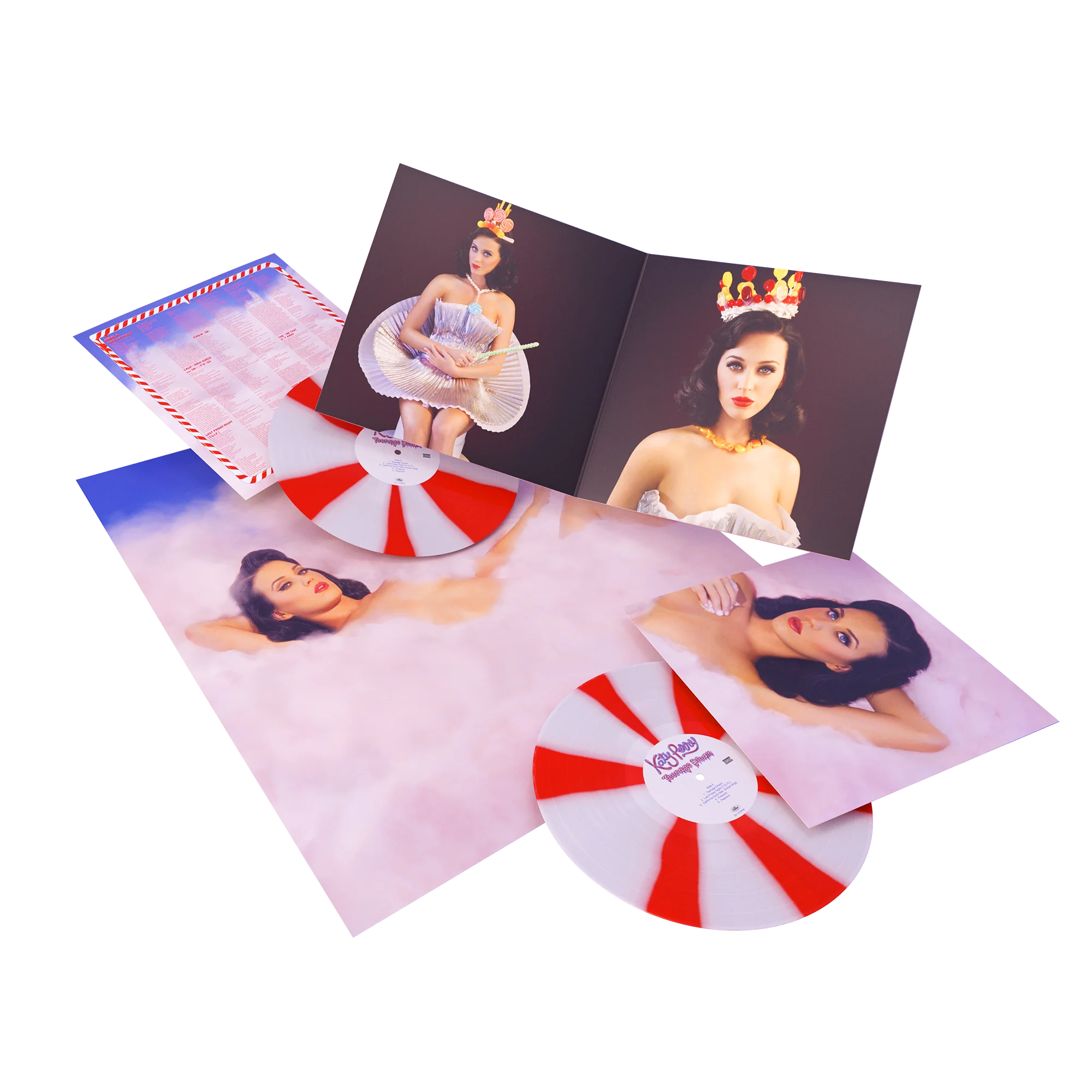 Katy Perry - Teenage Dream ‘Teenager Edition’ Exclusive Red White Peppermint Pinwheel Colored Vinyl 2xLP