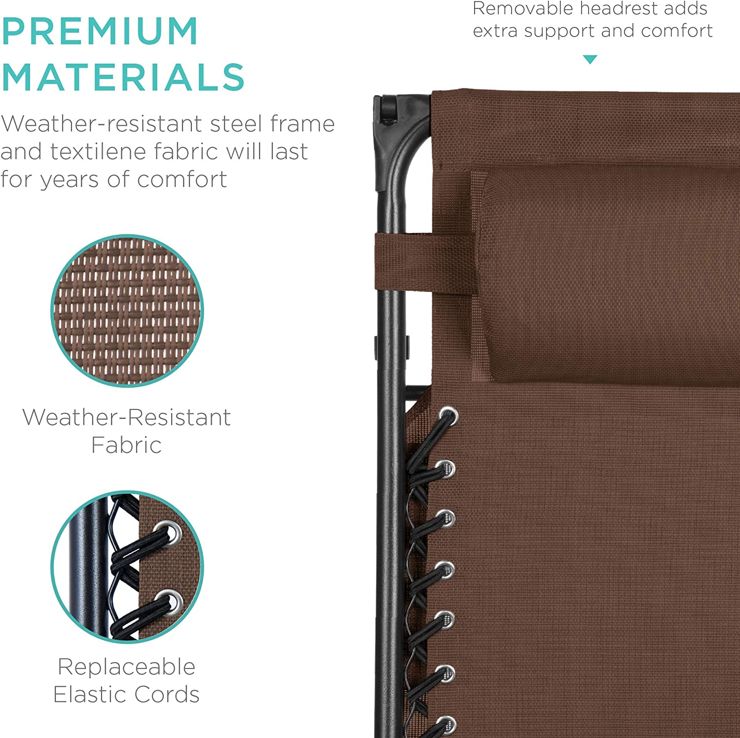 Folding Zero Gravity Outdoor Recliner Patio Lounge Chair w/Adjustable Canopy Shade, Headrest, Side Accessory Tray, Textilene Mesh - Beige