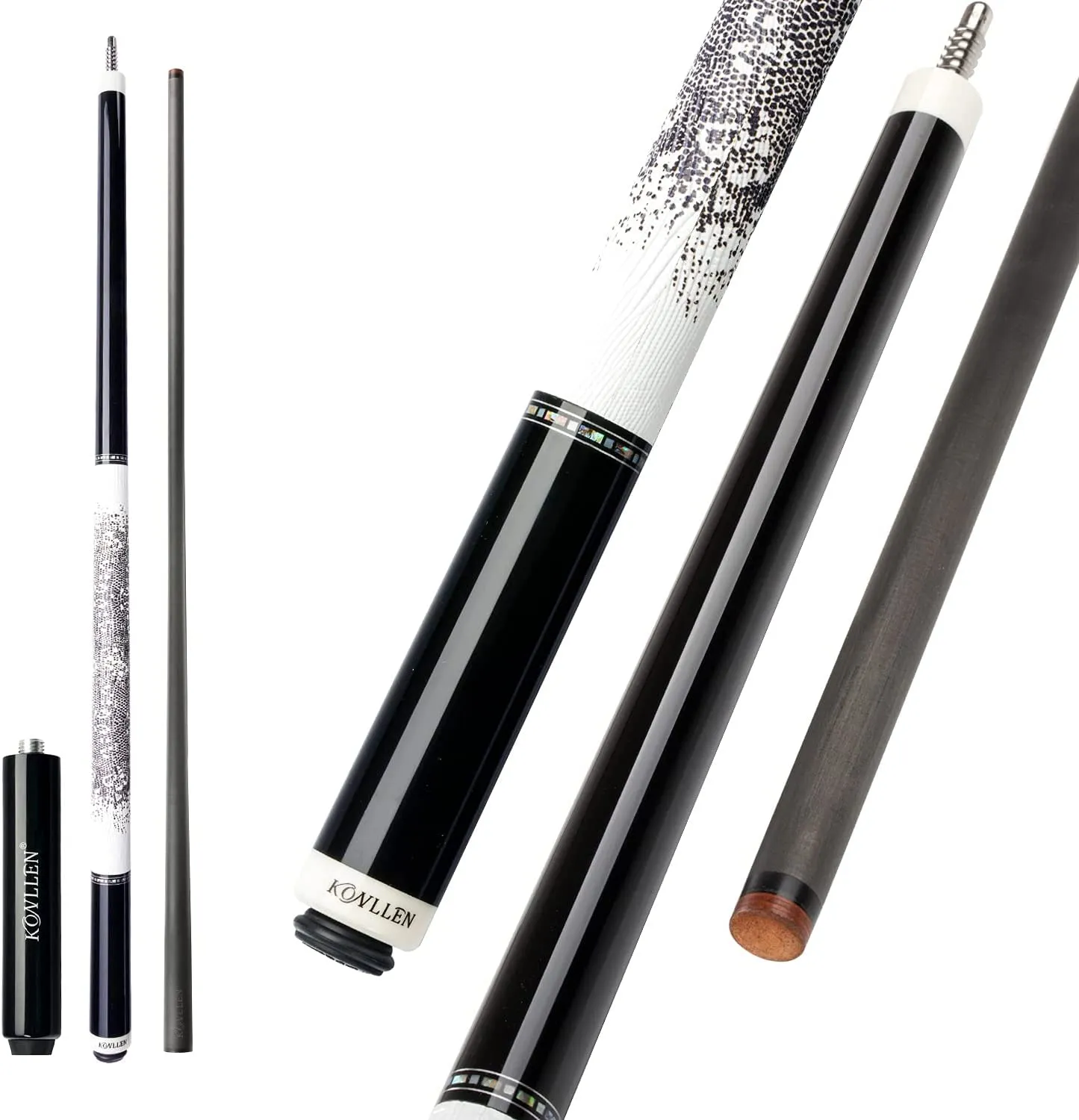 Carbon Fiber Pool Cue Stick Handmade Inlay Cue