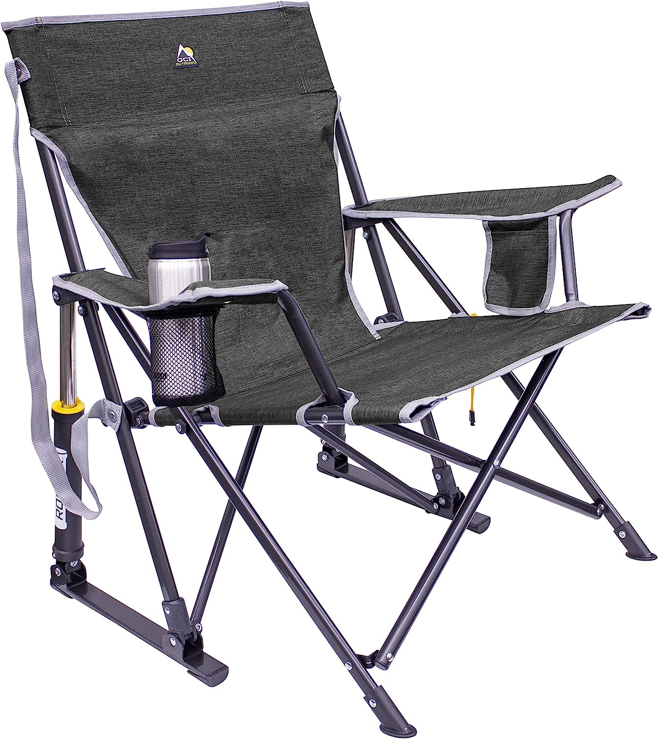 Outdoor Freestyle Rocker Portable Rocking Chair & Outdoor Camping Chair, ergonomic Nylon, Indigo Blue