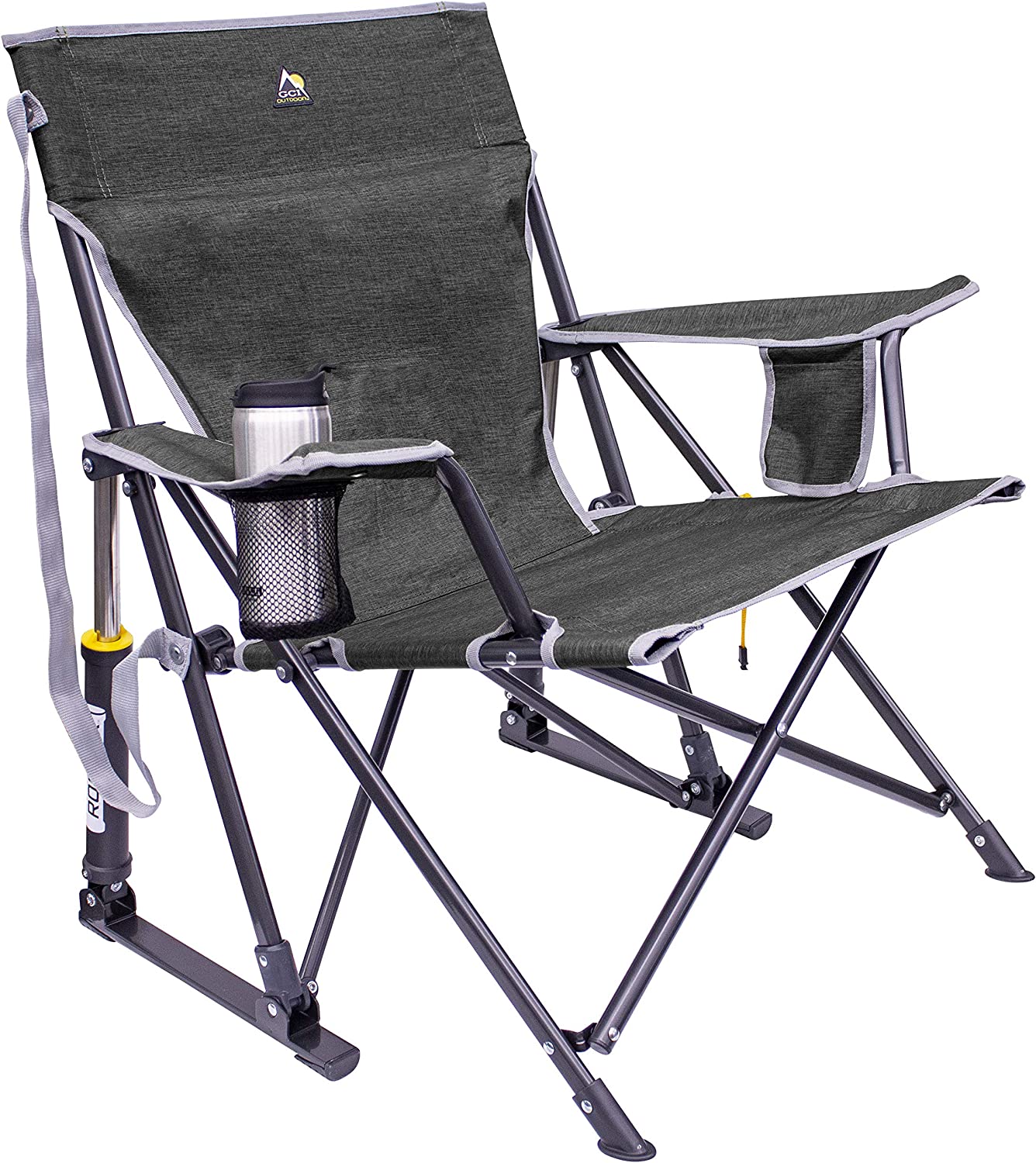 Outdoor Freestyle Rocker Portable Rocking Chair & Outdoor Camping Chair, ergonomic Nylon, Indigo Blue