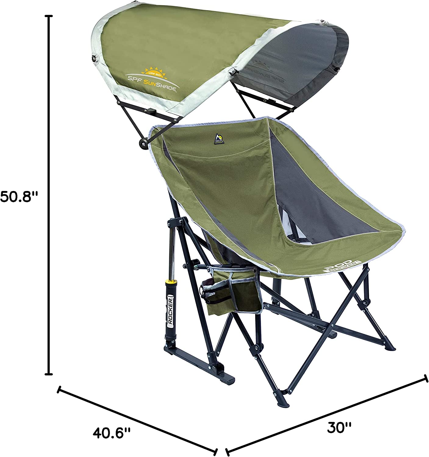 Outdoor Freestyle Rocker Portable Rocking Chair & Outdoor Camping Chair, ergonomic Nylon, Indigo Blue