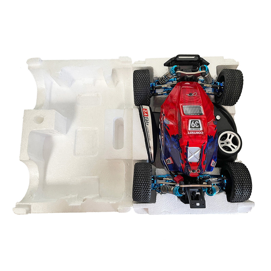 RC Car 1/16 4WD 2.4G 70KM/H High-speed Brushless Off-road Vehicle RC Car All-terrain Electric Climbing Car Monster Truck Toys - Blue