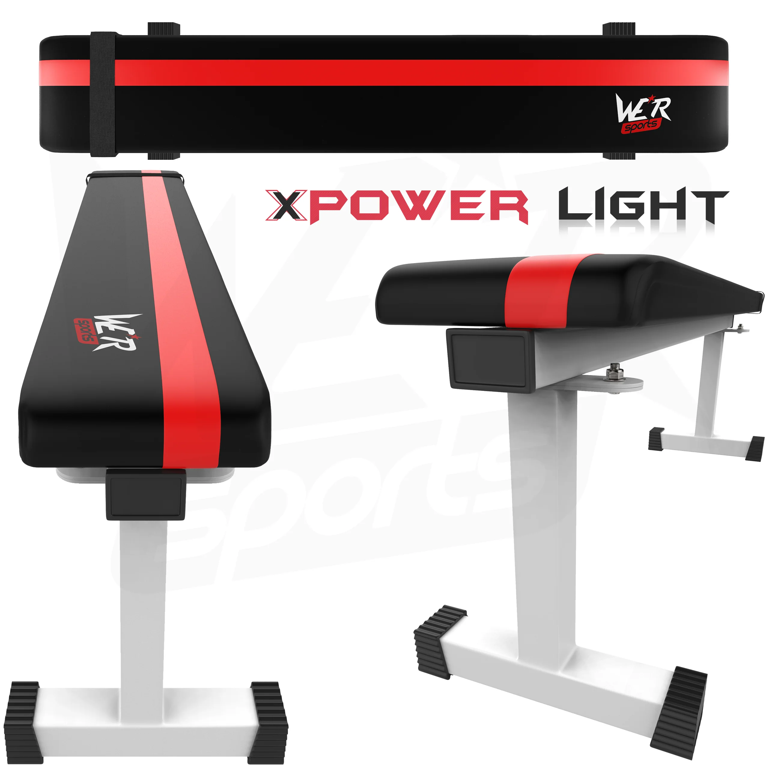 FlatPress Flat Weight Bench WHITE-RED