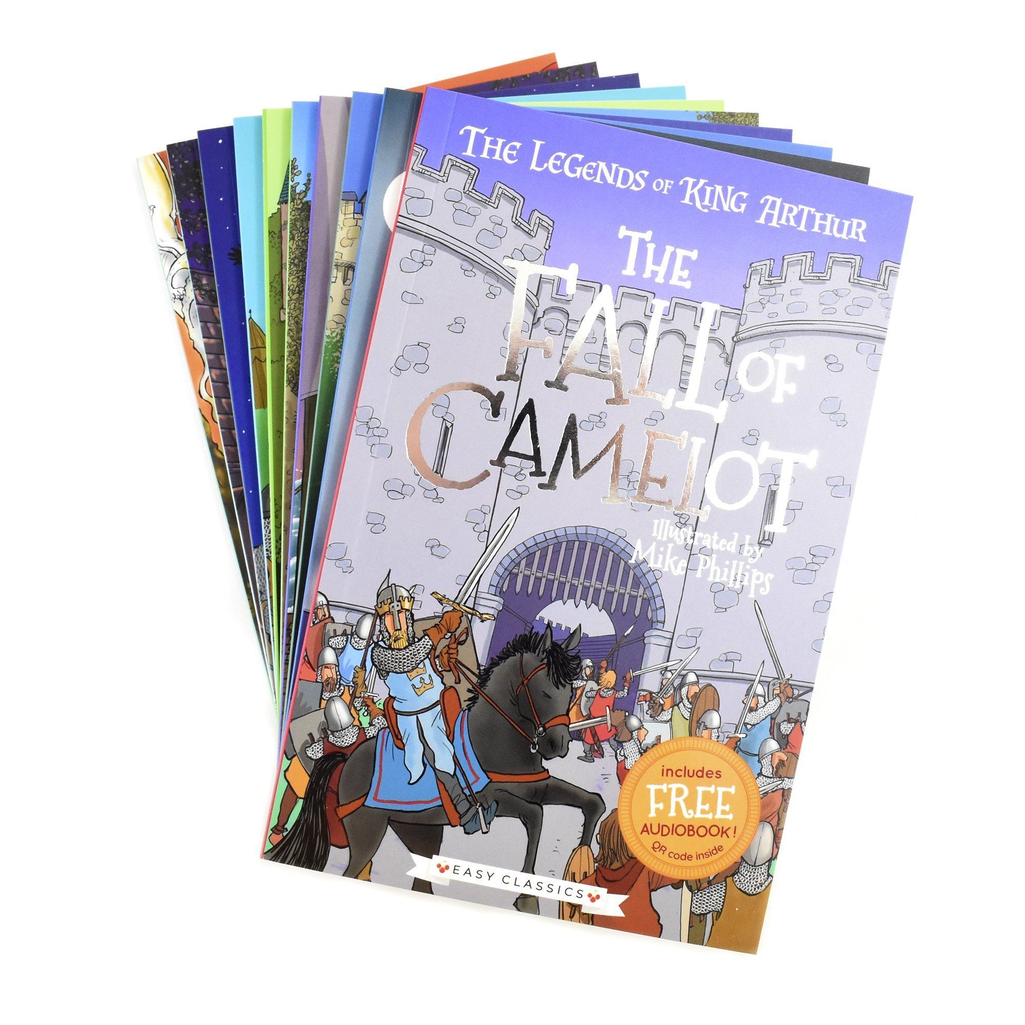 The Legends Of King Arthur Easy Classic 10 Books Box Set By Tracey Mayhew - Ages 7-9 - Paperback