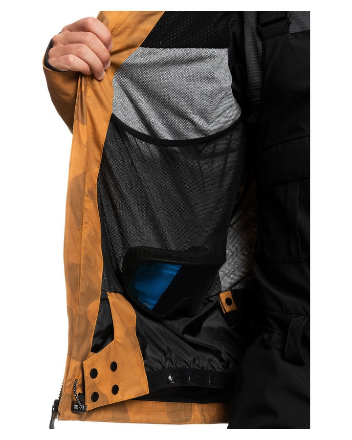 Quiksilver S Carlson Stretch Quest Snow Jacket - Buckthorn Brown Fade Out Camo - 2023