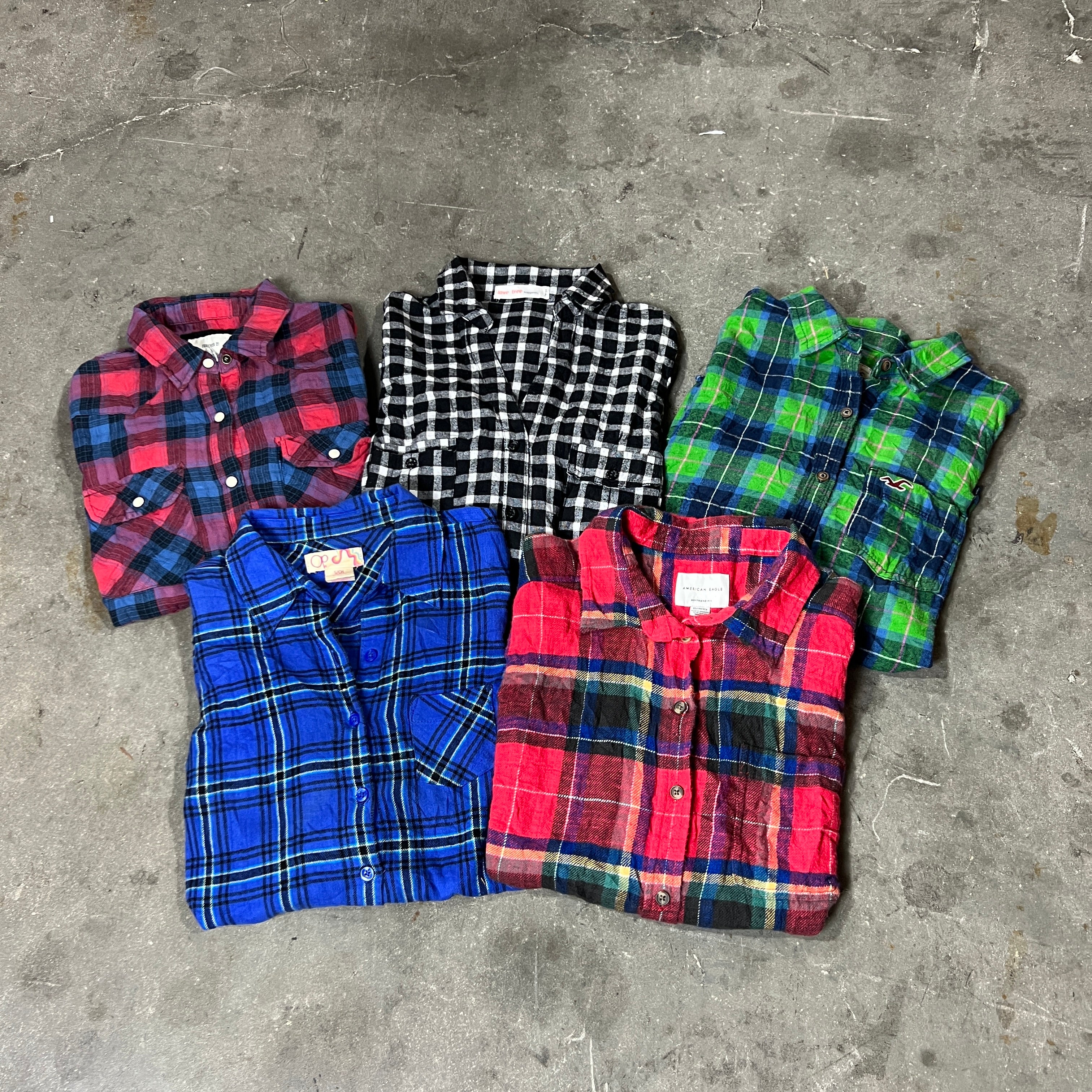 100lb Men's & Women's Flannel Shirts Bale