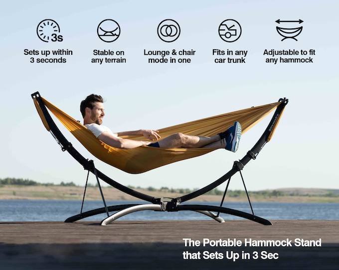 🌞The Portable Hammock Stand that Sets Up in 3 Seconds