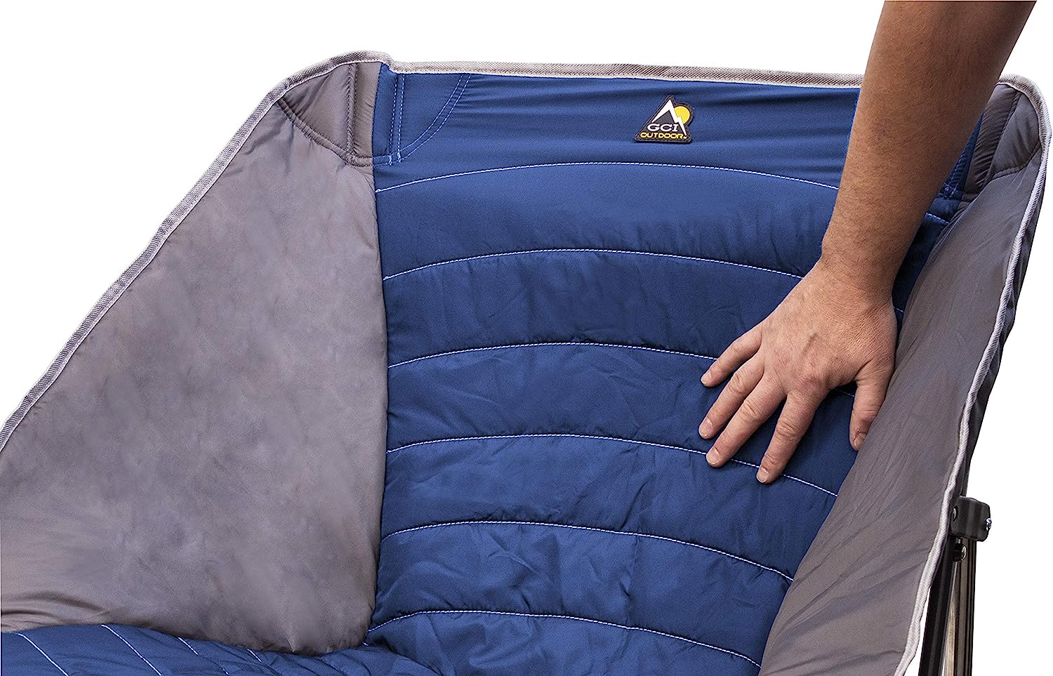 Outdoor Freestyle Rocker Portable Rocking Chair & Outdoor Camping Chair, ergonomic Nylon, Indigo Blue