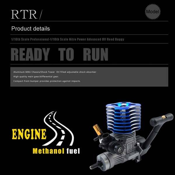 HSP 94166 RC Car 1/10 Scale 4WD Nitro Gas Powered Off-Road Buggy Truck Vehicle