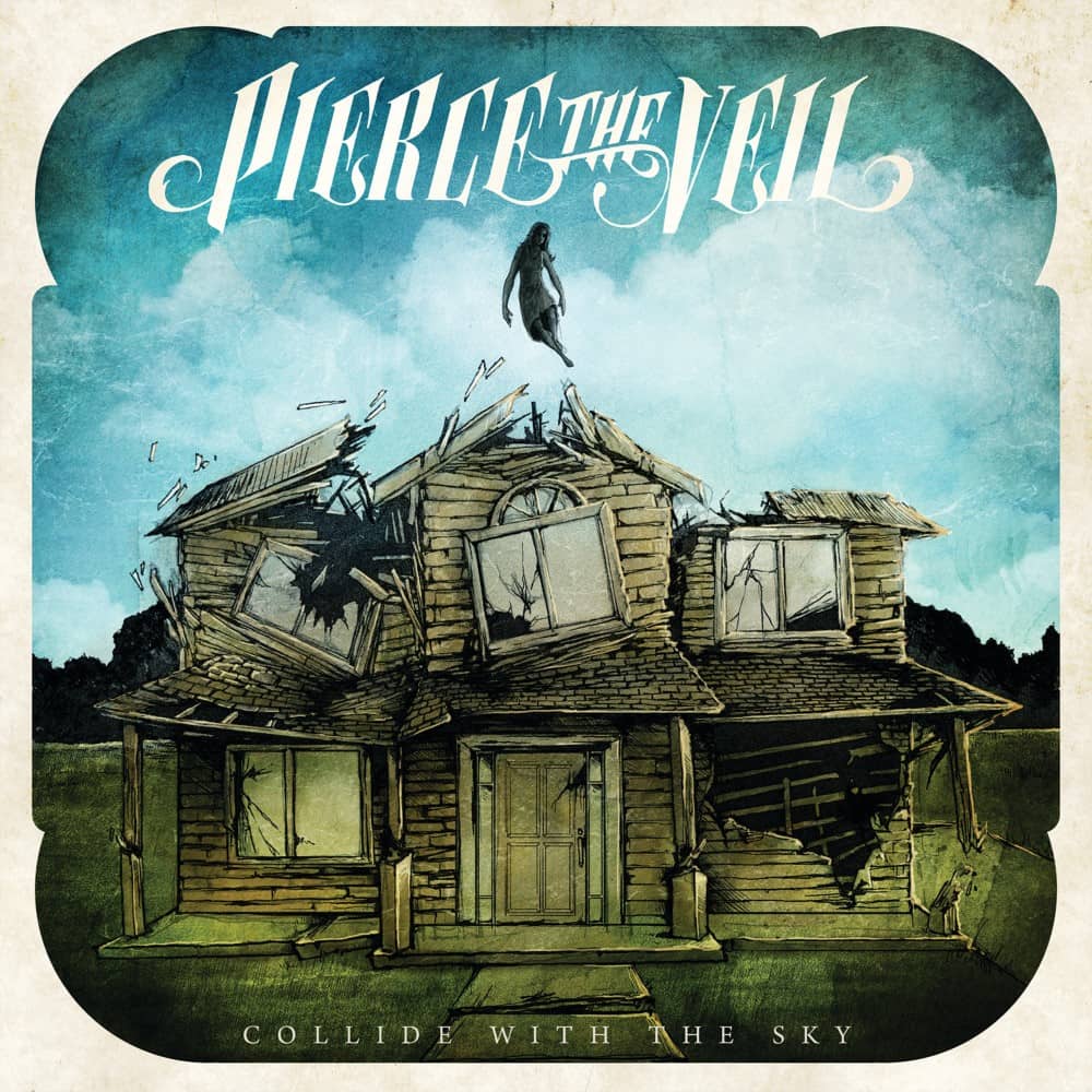 Pierce The Veil - Collide with The Sky Exclusive Limited Lime Green/Aqua Blue Color Vinyl LP