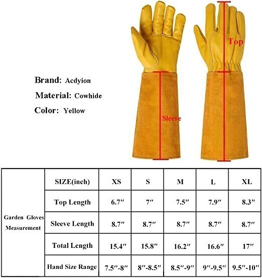 Durable Thick Cowhide Leather Work Garden Gloves