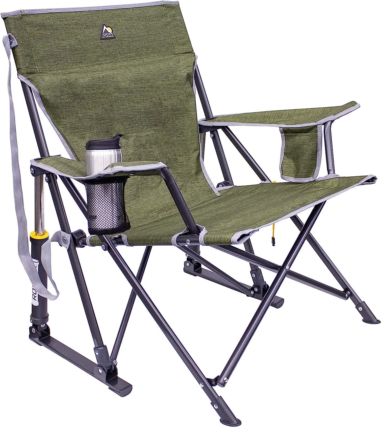 Outdoor Freestyle Rocker Portable Rocking Chair & Outdoor Camping Chair, ergonomic Nylon, Indigo Blue