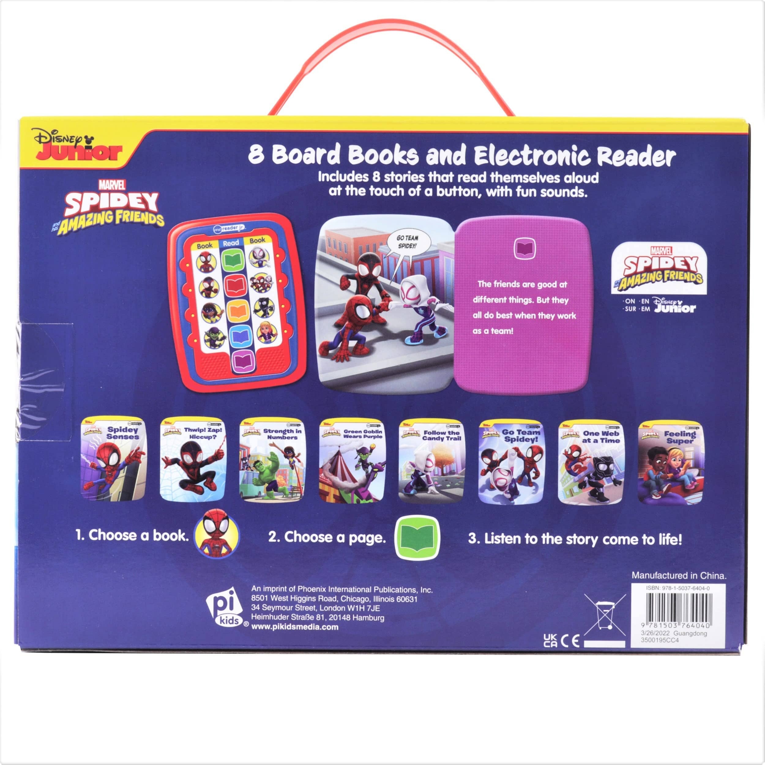 Marvel Spider-Man 8 Board Books and Electronic Reader - Ages 2+ - Board Book