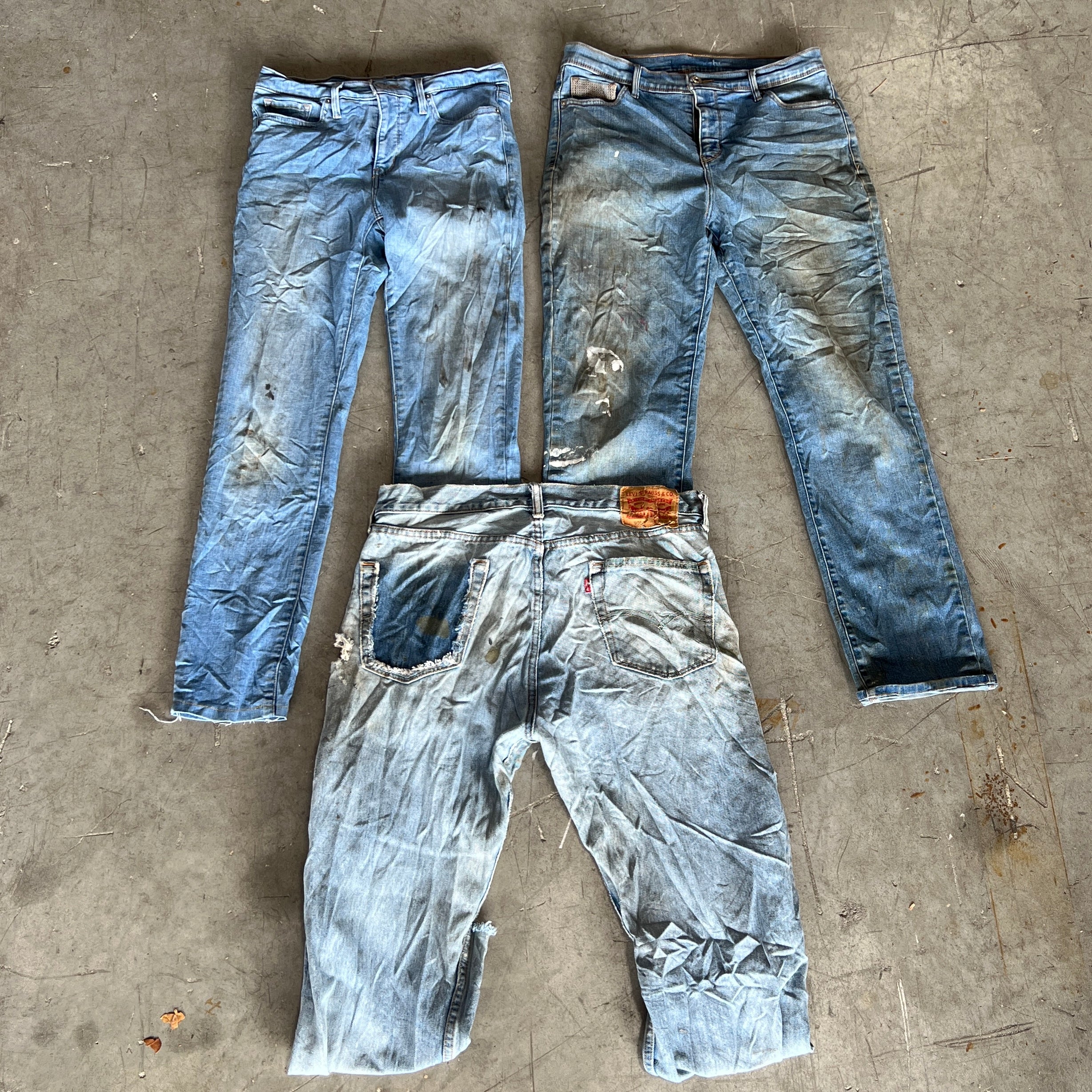 100lb  Jeans All Sizes B Grade Bale