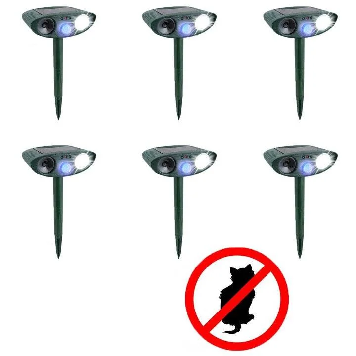Cat Outdoor Deterrent Ultrasonic Repeller - Solar Powered Ultrasonic Animal & Pest Repellant