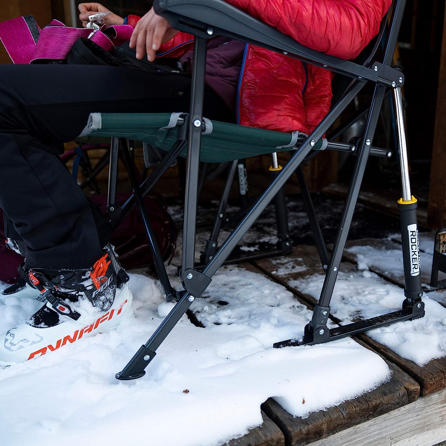 Outdoor Freestyle Rocker Portable Rocking Chair & Outdoor Camping Chair, ergonomic Nylon, Indigo Blue
