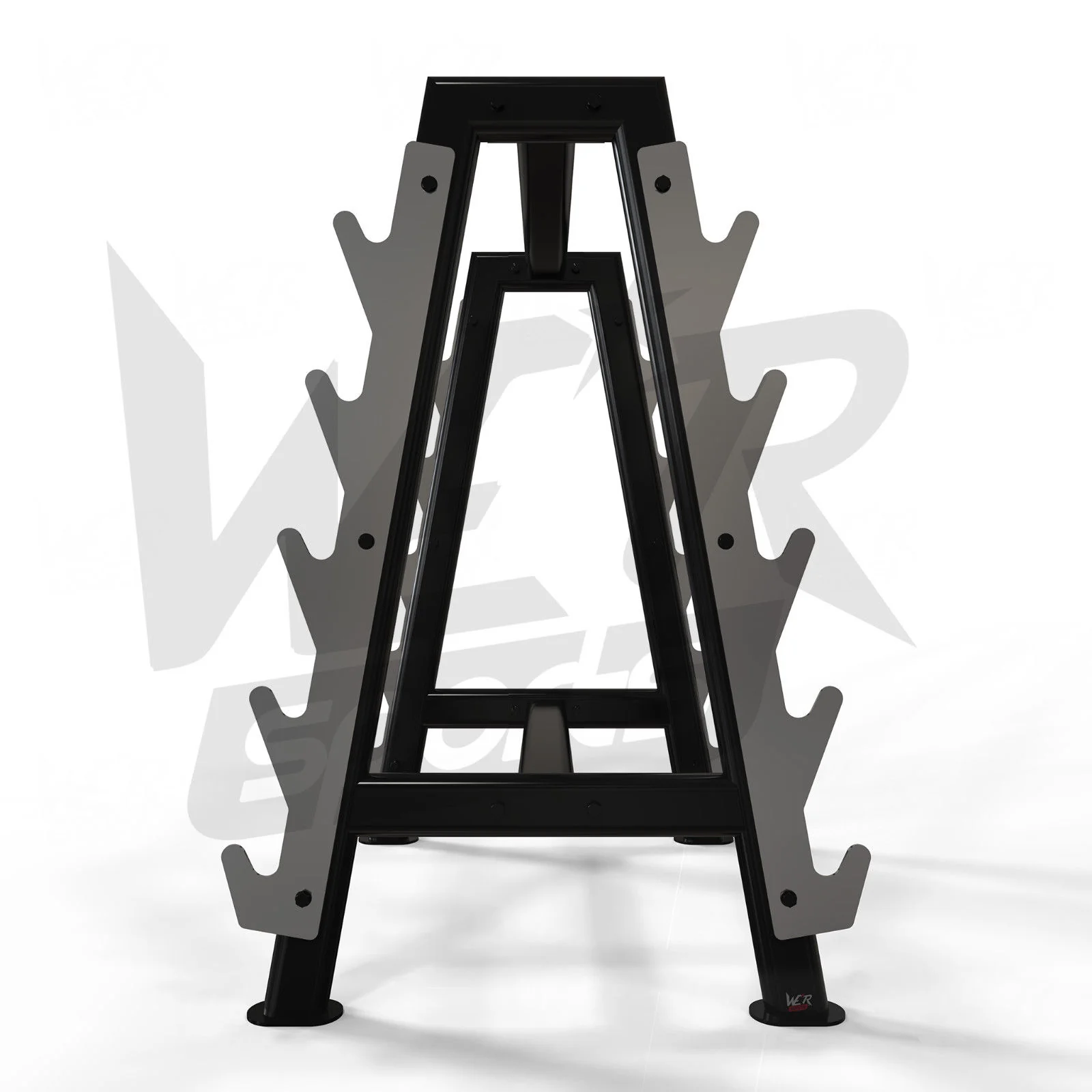 Hex Barbell Bar Storage Rack Stand Holds 10 Bars Gym Weight Rack