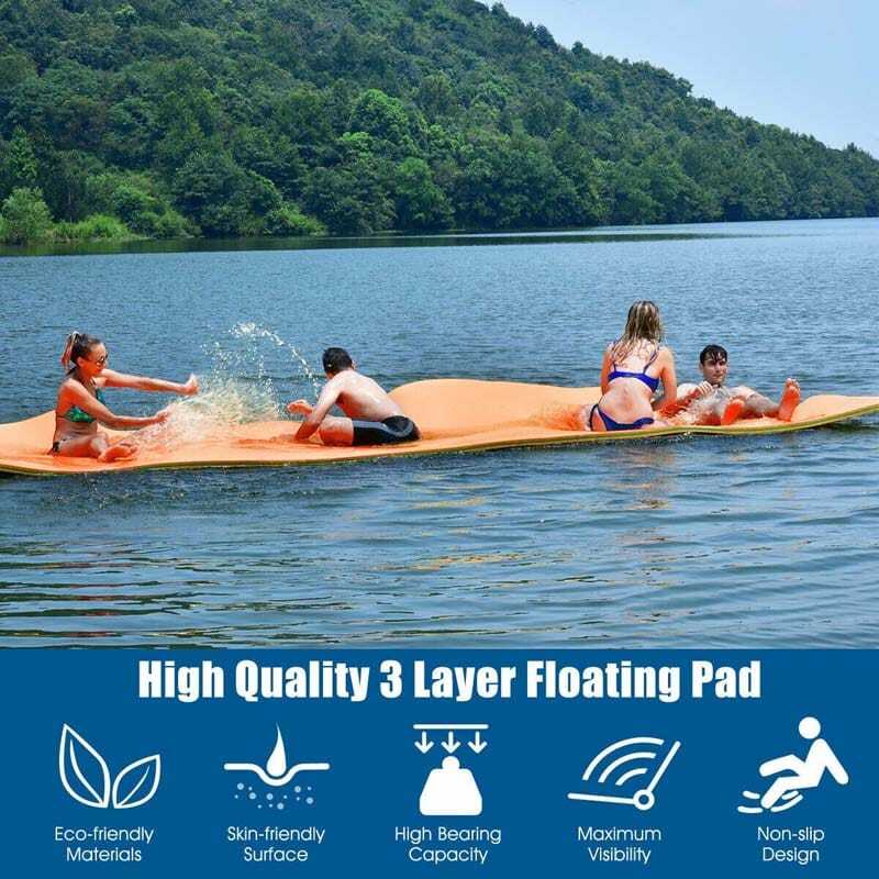 12' x 6' 3 Layer Tear-Resistant XPE Foam Floating Water Pad