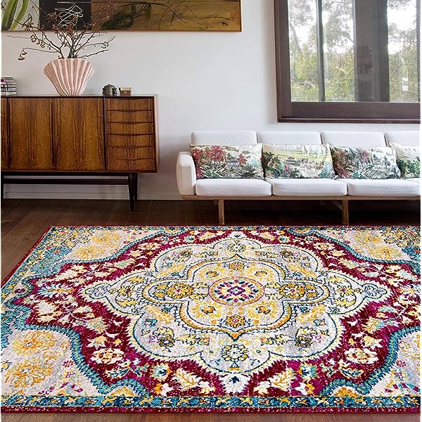 Rugshop Vintage Distressed Bohemian Area 5' x 7' Multi 5' x 7' Multi Color