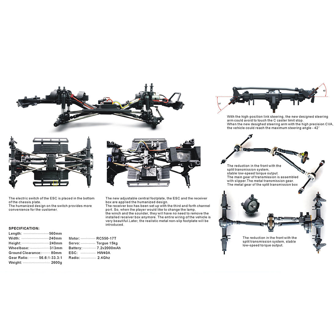 RGT EX86110 1:10 RC Off-road 2.4G 4WD All Terrain Electric RC Car Crawler Vehicle RTR