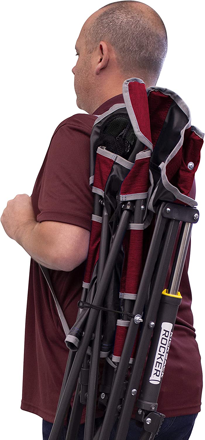 Outdoor Freestyle Rocker Portable Rocking Chair & Outdoor Camping Chair, ergonomic Nylon, Indigo Blue