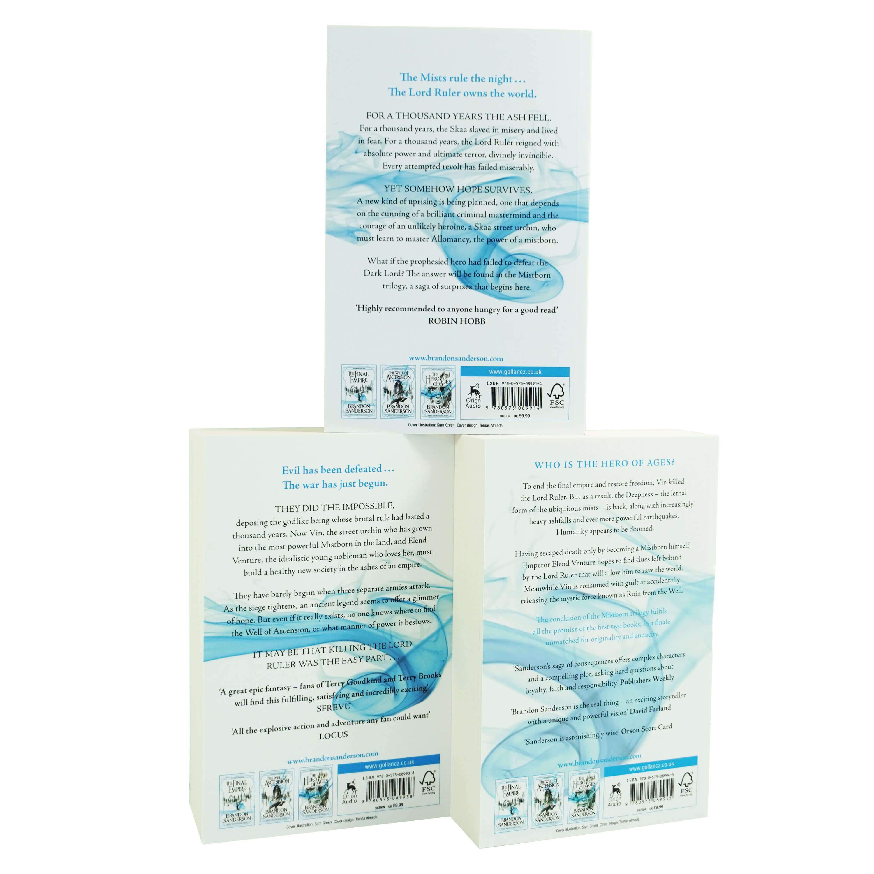 Mistborn Trilogy By Brandon Sanderson 3 Books Box Set - Fiction - Paperback