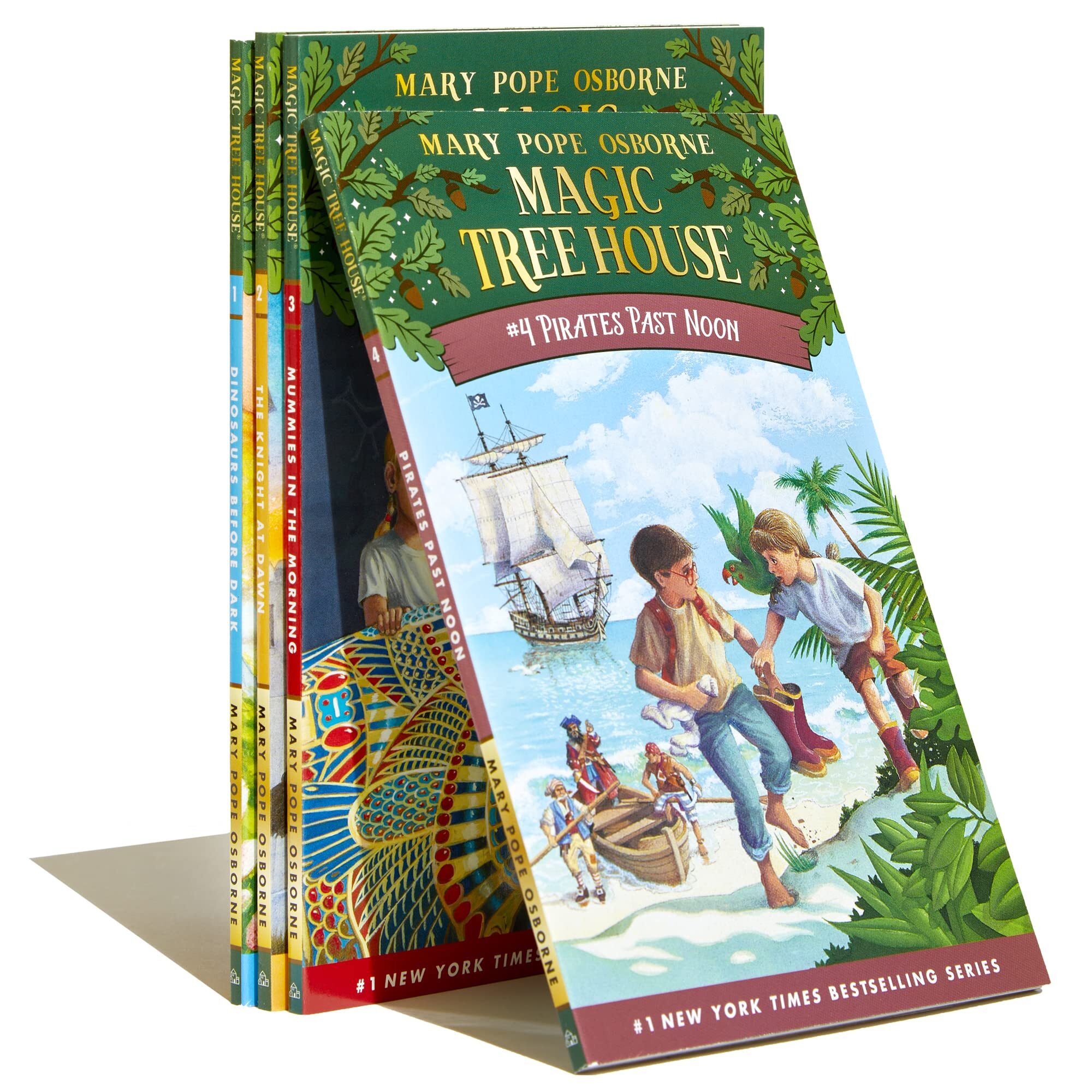 Magic Tree House Boxed Set, Books 1-4: Dinosaurs Before Dark, The Knight at Dawn, Mummies in the Morning, and Pirates Past Noon Paperback