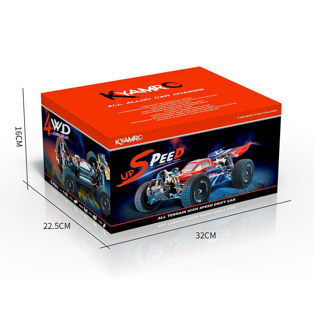 RC Car 1/16 4WD 2.4G 70KM/H High-speed Brushless Off-road Vehicle RC Car All-terrain Electric Climbing Car Monster Truck Toys - Blue