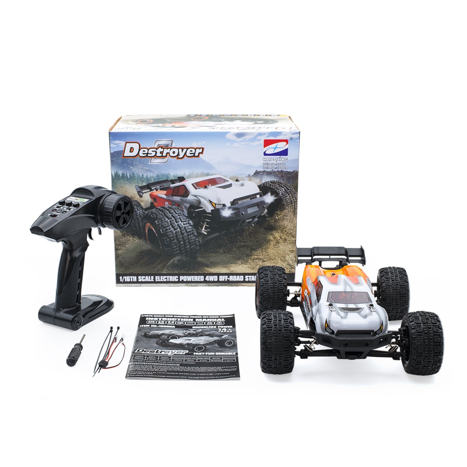 HAIBOXING 16890A 1:16 45KM/H 4WD High Speed Electric Vehicle 2.4 GHz All-Terrain RC Car Brushless Waterproof Off-Road Truck (RTR)
