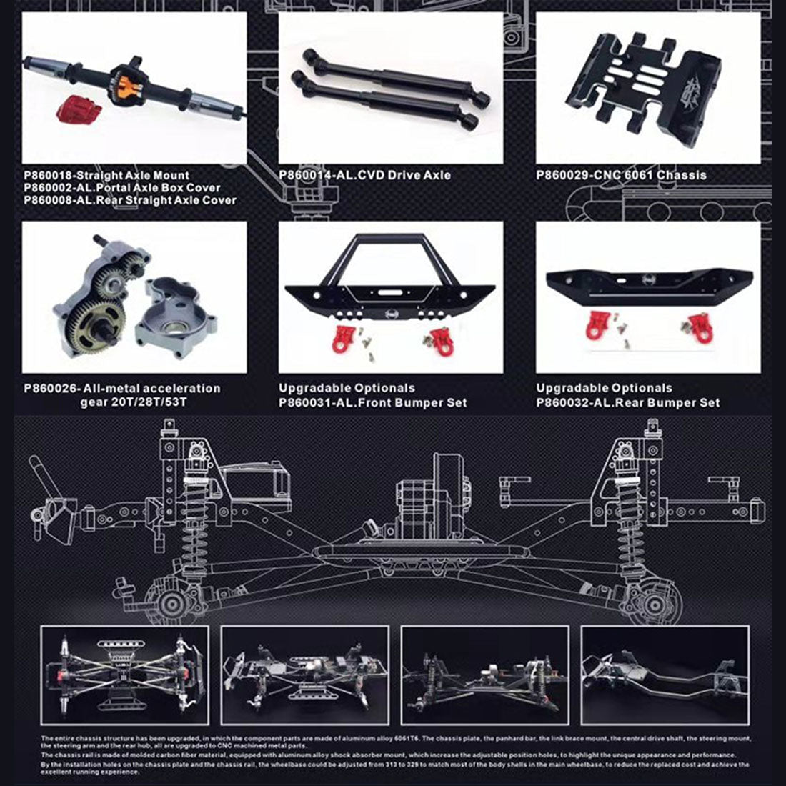 RGT EX86100 PRO 1:10 2.4G 4WD All Terrain RC Crawler Vehicle Model - RTR Version