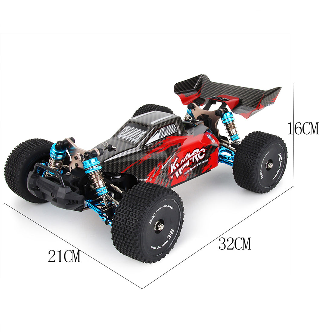 RC Car 1/16 4WD 2.4G 70KM/H High-speed Brushless Off-road Vehicle RC Car All-terrain Electric Climbing Car Monster Truck Toys - Blue